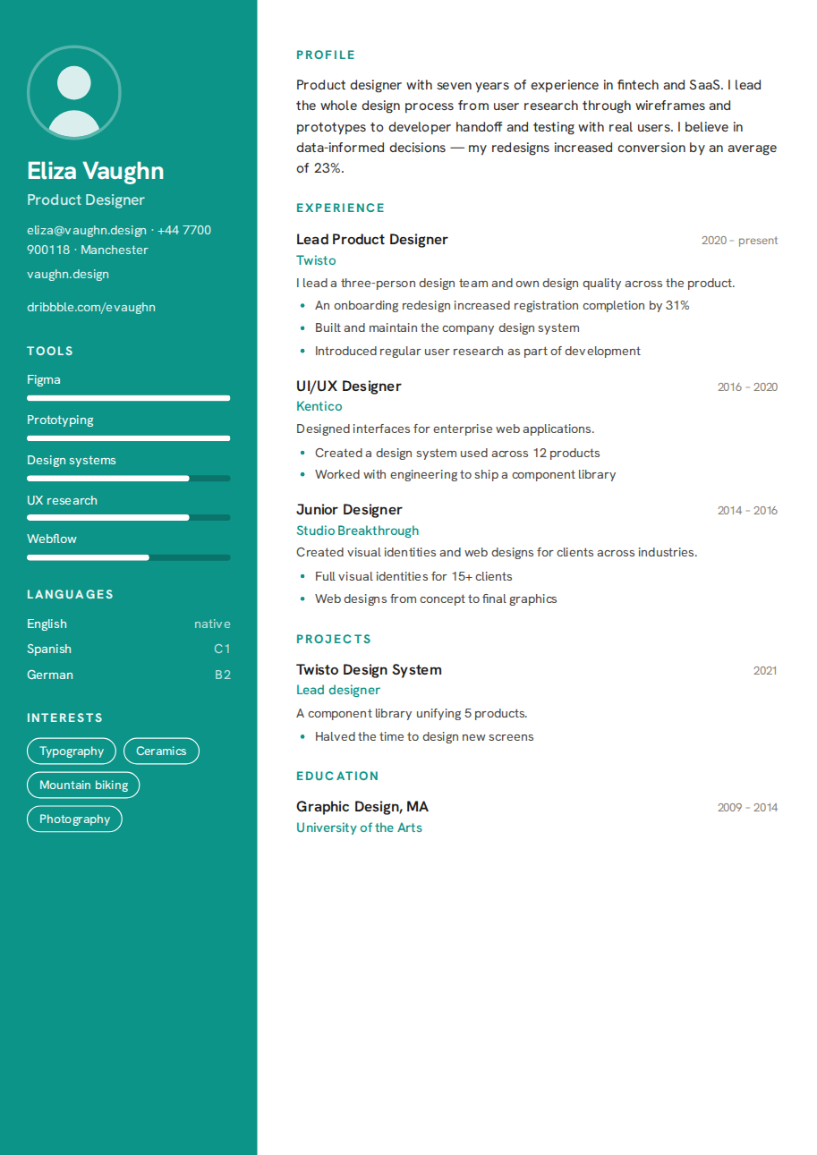 Creative template preview